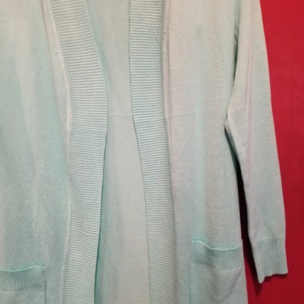 NEW Aqua Blue CIELO Long Cardigan Sweater Ladies SMALL - Picture 6 of 6